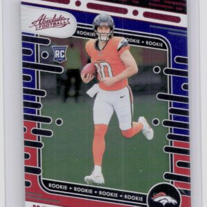 2024 Absolute Bo Nix Red and Blue RC 112 Broncos