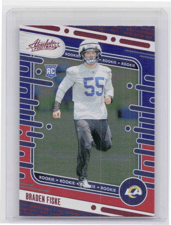 2024 Absolute Braden Fiske Red and Blue RC 139 Rams