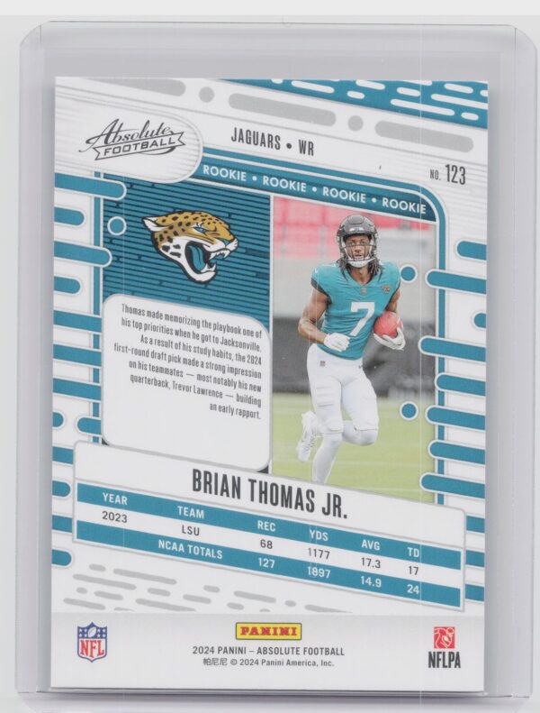 2024 Absolute Brian Thomas Jr. RC 123 Jaguars - Image 3