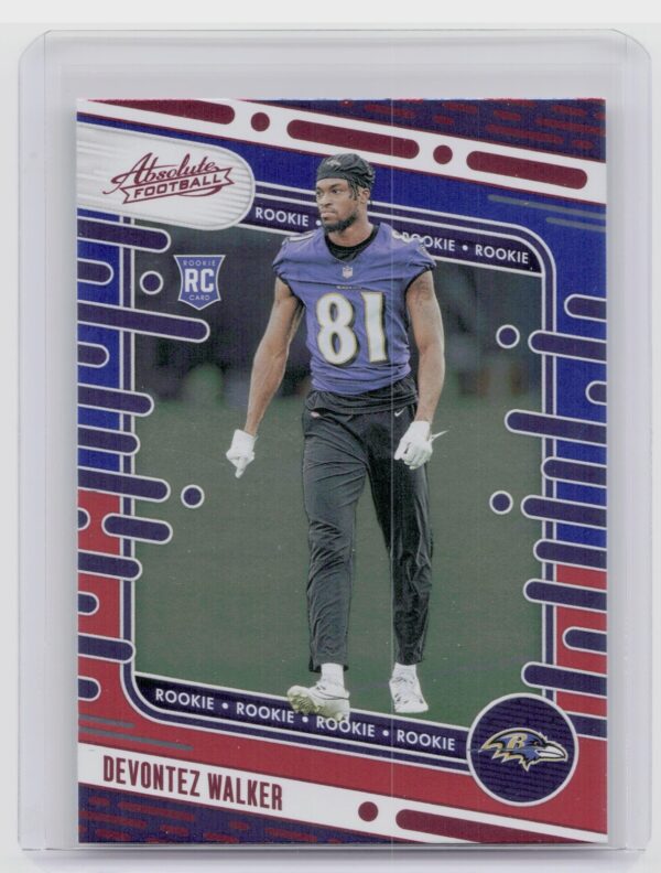 2024 Absolute Devontez Walker Red and Blue RC 181 Ravens