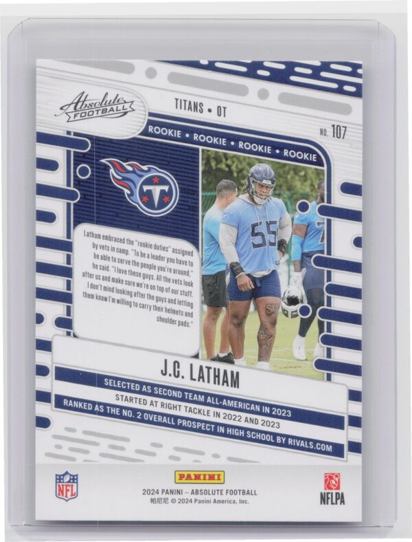 2024 Absolute J.C. Latham Yellow RC 107 Titans - Image 3