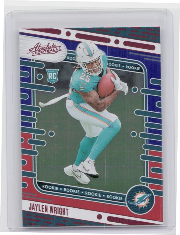 2024 Absolute Jaylen Wright Red and Blue RC #183 Dolphins