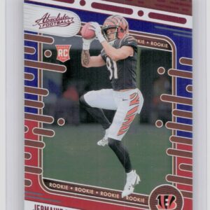 2024 Absolute Jermaine Burton Red and Blue RC 166 Bengals