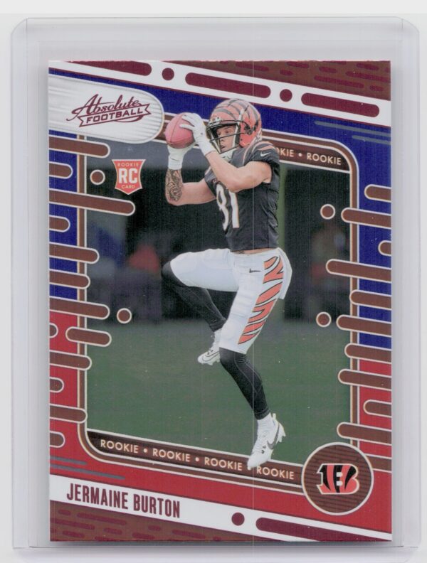 2024 Absolute Jermaine Burton Red and Blue RC 166 Bengals