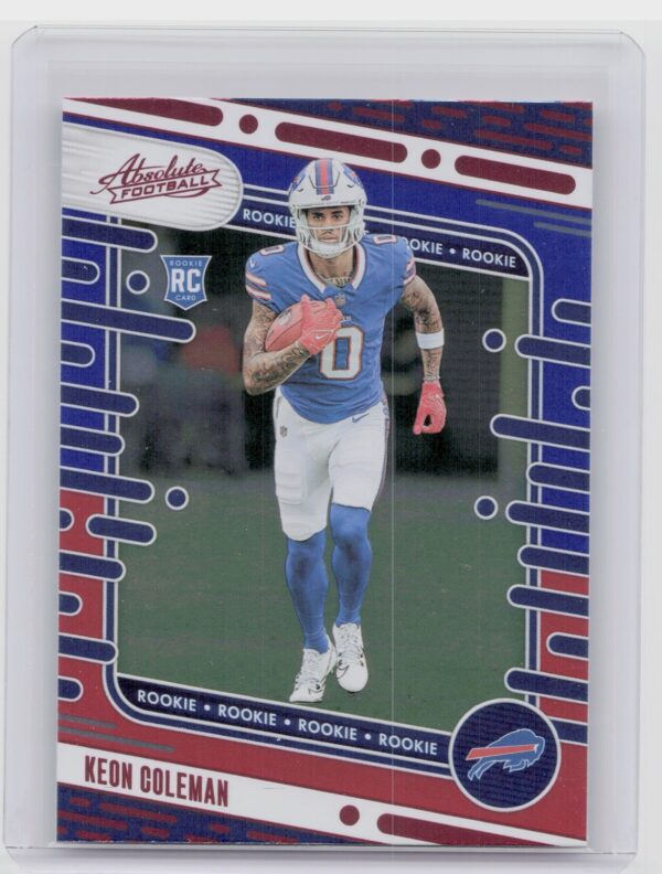 2024 Absolute Keon Coleman Red and Blue RC 133 Bills