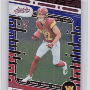 2024 Absolute Luke McCaffrey Red and Blue RC 176 Commanders