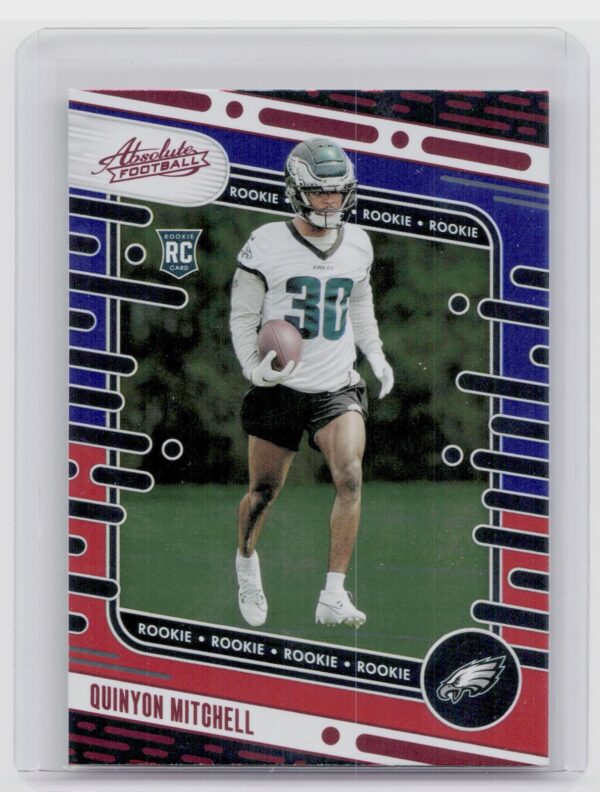 2024 Absolute Quinyon Mitchell Red and Blue RC 122 Eagles