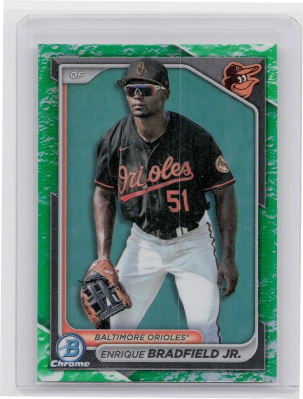2024 Bowman Enrique Bradfield Jr. #BCP-149 Orioles Chrome Prospects Lunar Glow R