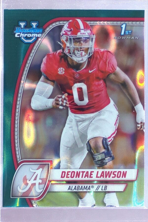 2024 Bowman University Chrome Deontae Lawson Teal Lava Refractor RC 58 Tide