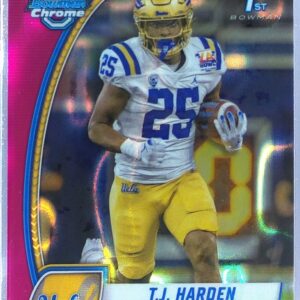 2024 Bowman University Chrome T.J. Harden Pink Lava Refractor RC 165 Bruins
