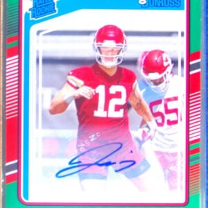 2024 Donruss Jared Wiley Auto RC 387 Chiefs Rated Rookies Autographs Green