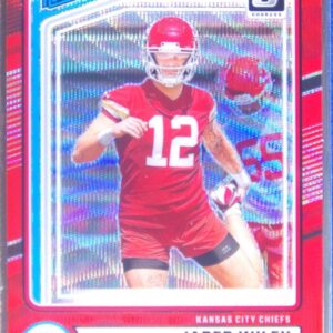 2024 Donruss Jared Wiley Optic Rated Rookies Preview Red Wave RC 387 Chiefs