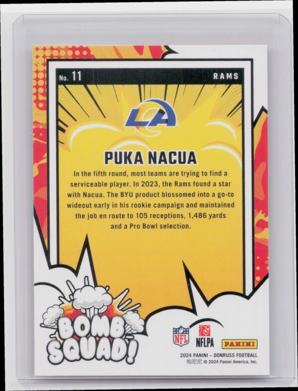 2024 Donruss Puka Nacua 11 Rams - Image 3
