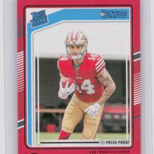 2024 Donruss Ricky Pearsall Press Proof Red 318 49ers