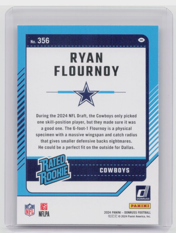 2024 Donruss Ryan Flournoy RC 356 Cowboys - Image 3