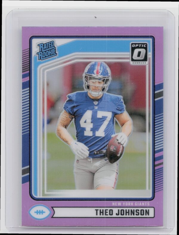 2024 Donruss Theo Johnson Optic Rated Rookies Preview Pink 357 Giants