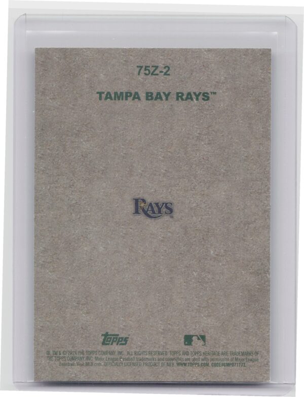 2024 Heritage Tampa Bay Rays #75Z-2 Rays 1975 Topps Zoo's Who Stick Ons - Image 3