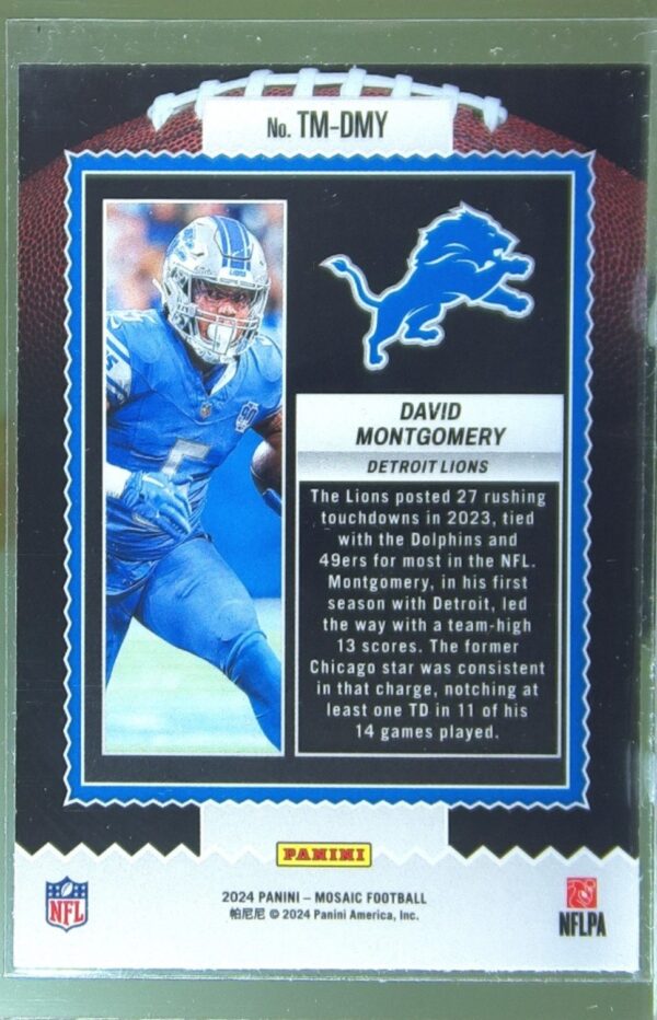 2024 Mosaic David Montgomery TM-DMY Lions Touchdown Masters - Image 3