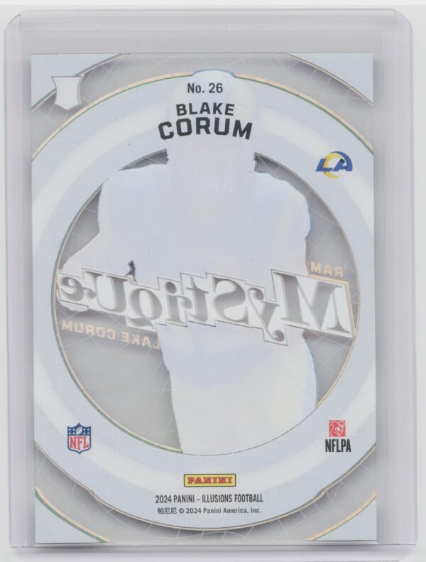 2024 Panini Illusions Blake Corum #26 Rams Mystique Rainbow - Image 3