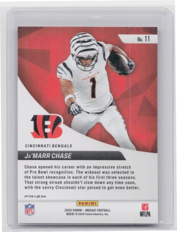 2024 Panini Mosaic Ja'Marr Chase #11 Bengals Elevate Mosaic - Image 3