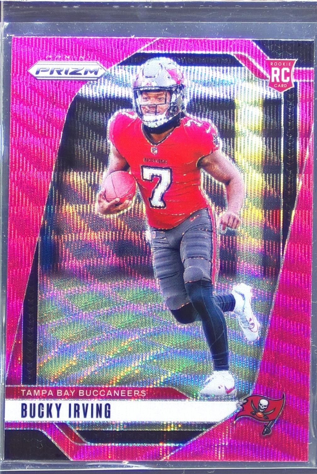 2024 Prizm Bucky Irving Pink Wave RC 316 Buccaneers