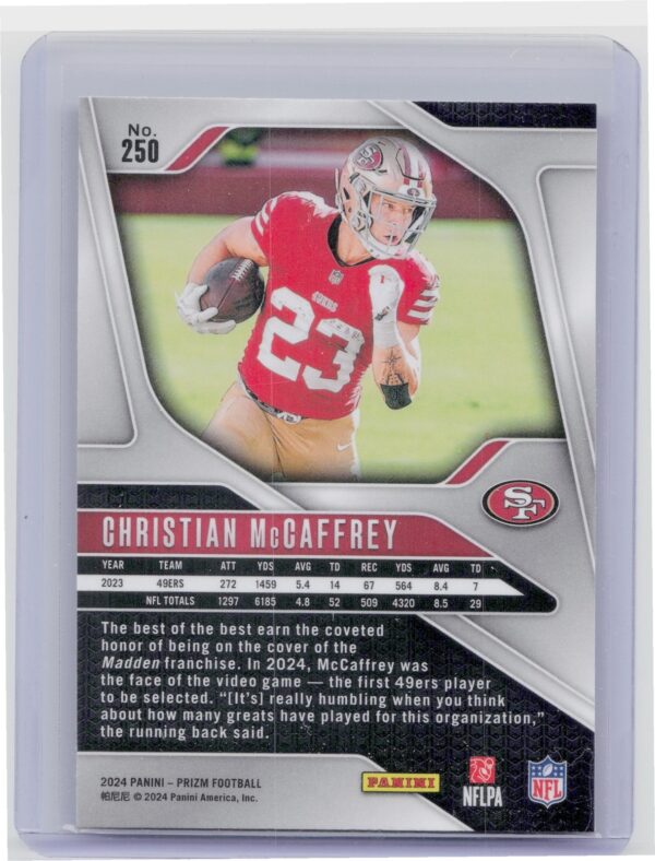 2024 Prizm Christian McCaffrey 250 49ers - Image 3