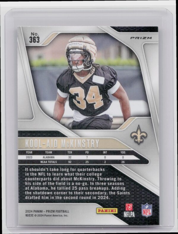 2024 Prizm Kool-Aid McKinstry Pink 363 Saints - Image 3