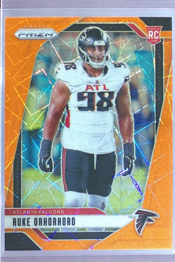 2024 Prizm Ruke Orhorhoro Orange Lazer RC 386 Falcons
