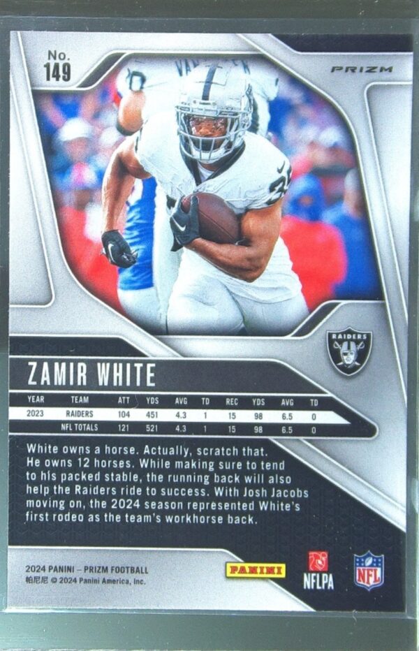 2024 Prizm Zamir White Orange Disco 149 Raiders - Image 3