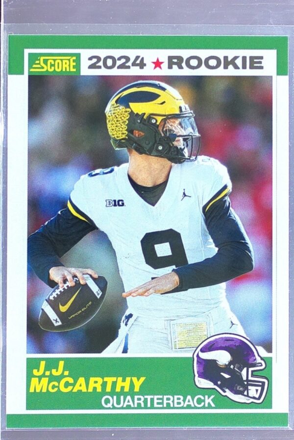 2024 Score J.J. McCarthy RC #8 Vikings 35th Anniversary Rookies