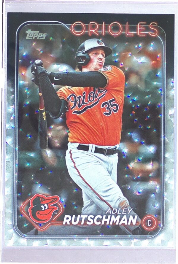 2024 Topps Adley Rutschman Silver Crackle Foil #35 Orioles