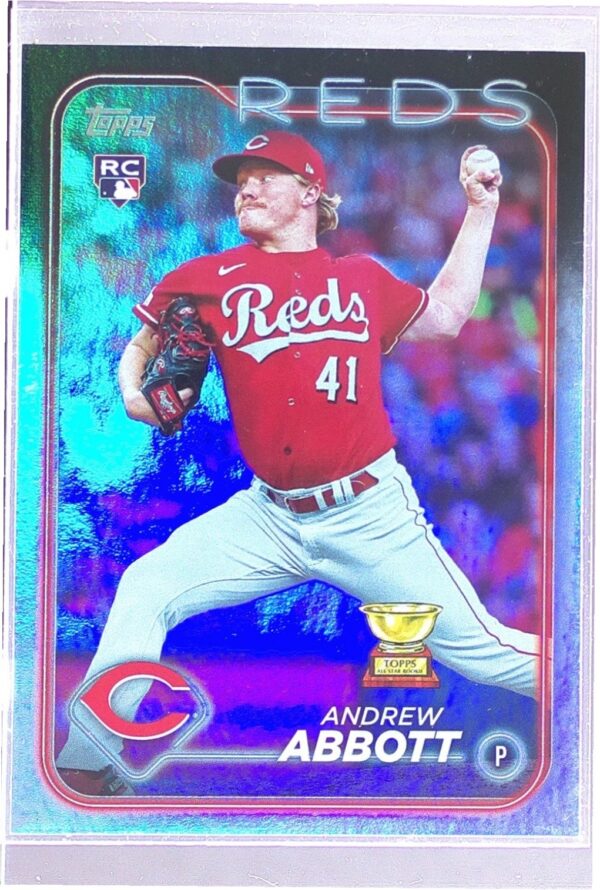 2024 Topps Andrew Abbott Rainbow Foil RC #214 Reds