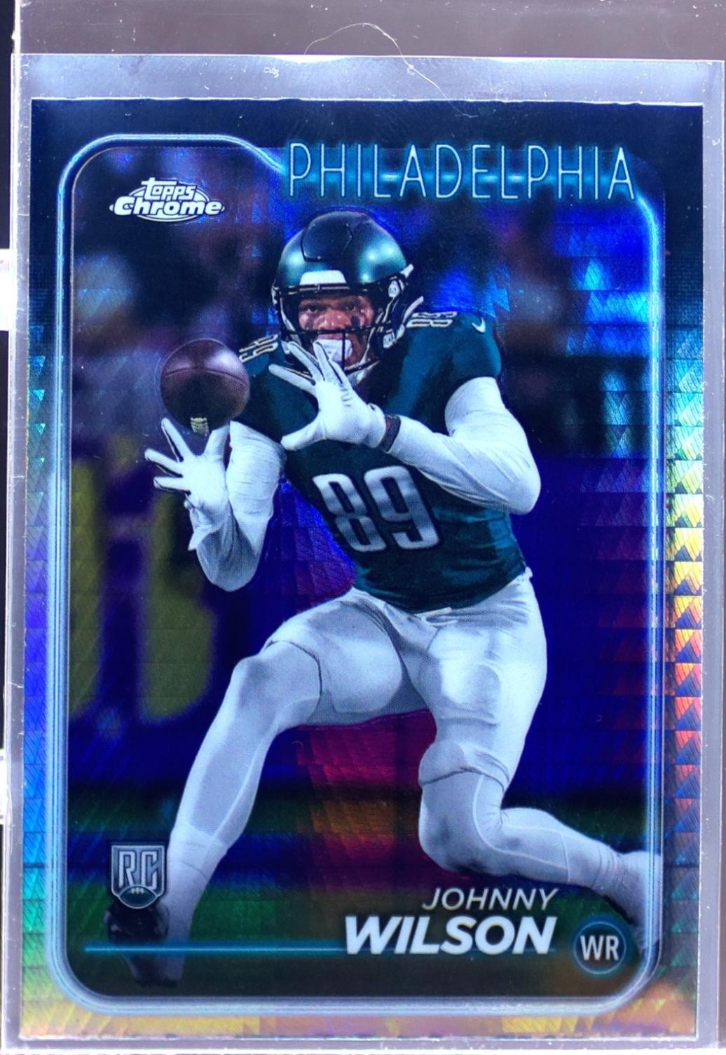 2024 Topps Chrome Johnny Wilson Prism Refractor RC #231 Eagles