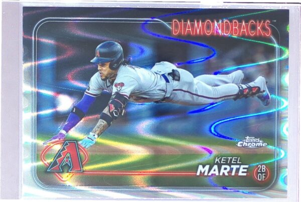2024 Topps Chrome Ketel Marte Raywave Refractors #35 Diamondbacks