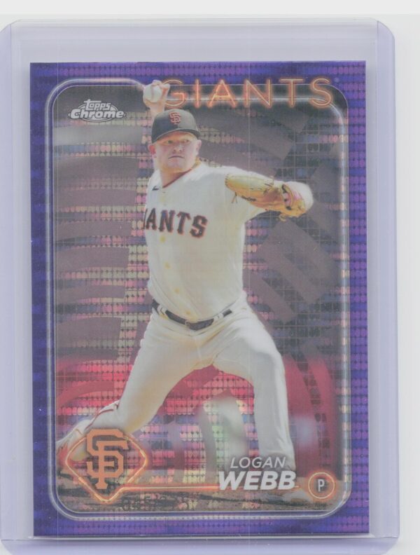 2024 Topps Chrome Logan Webb Purple Sonar Refractors /275 #168 Giants