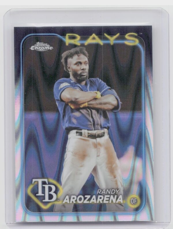 2024 Topps Chrome Randy Arozarena Raywave Refractors #153 Rays