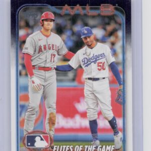 2024 Topps Elites of the Game: Ohtani and Betts Share a Hug Mid-Game