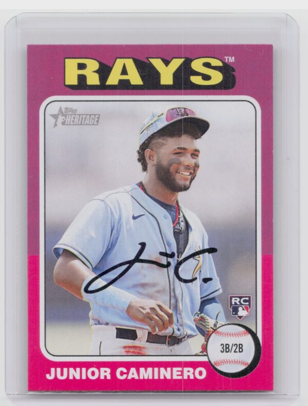 2024 Topps Heritage Mini Junior Caminero RC #267 Rays