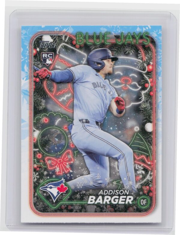 2024 Topps Holiday Addison Barger Rookie H181 Blue Jays