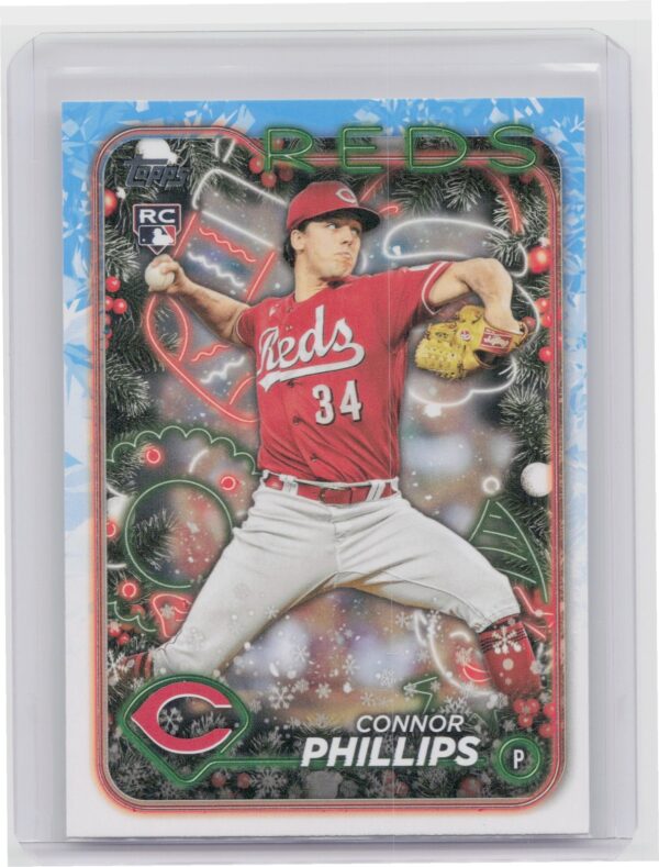 2024 Topps Holiday Connor Phillips Rookie H198 Reds