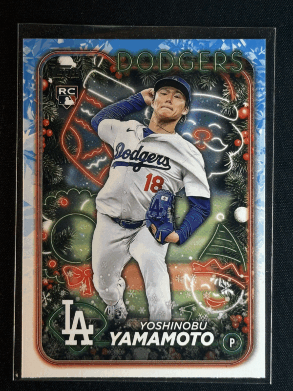 2024 Topps Holiday Yoshinobu Yamamoto Rookie RC Dodgers H88