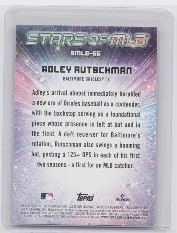 2024 Topps Update Adley Rutschman #SMLB-66 Orioles Stars of MLB - Image 3