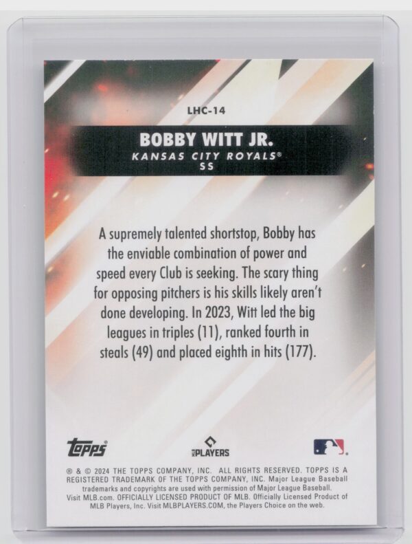 2024 Topps Update Bobby Witt Jr. #LHC-14 Royals Let Him Cook - Image 3