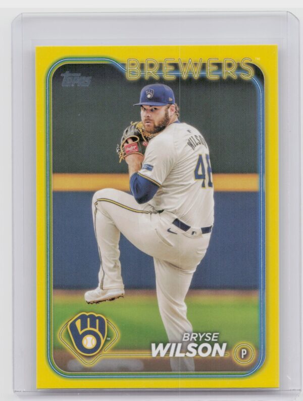 2024 Topps Update Bryse Wilson Yellow #US45 Brewers