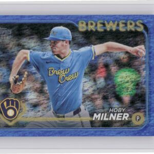 2024 Topps Update Hoby Milner Blue Holofoil /999 #US87 Brewers