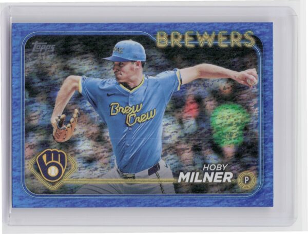 2024 Topps Update Hoby Milner Blue Holofoil /999 #US87 Brewers