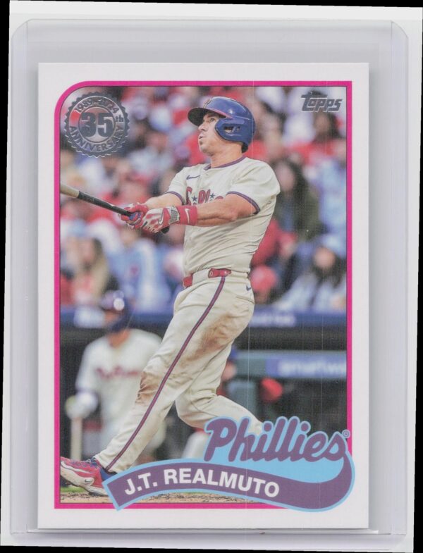 2024 Topps Update J.T. Realmuto #89US-9 Phillies 1989 Topps Baseball 35th