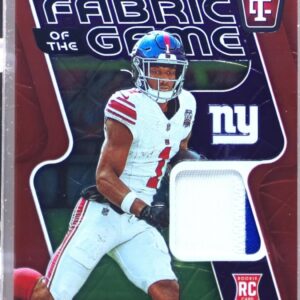 2024 Totally Certified Malik Nabers RC /99 JSY Giants Fabric of the Game
