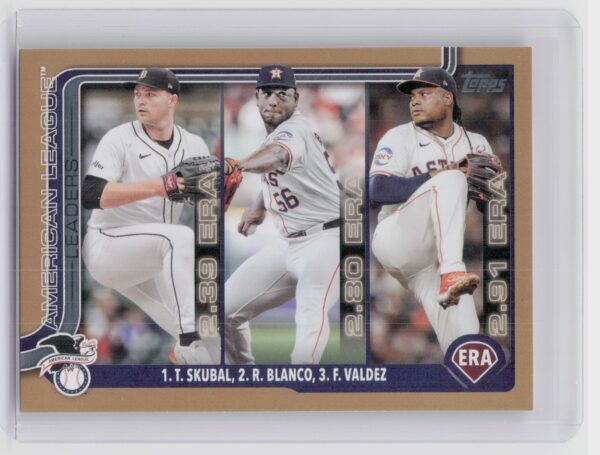 2025 Topps American League Leaders ERA (Tarik Skubal / Ronel Blanco / Valdez)