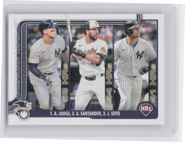 2025 Topps American League Leaders HR (Aaron Judge / Santander / Juan Soto)